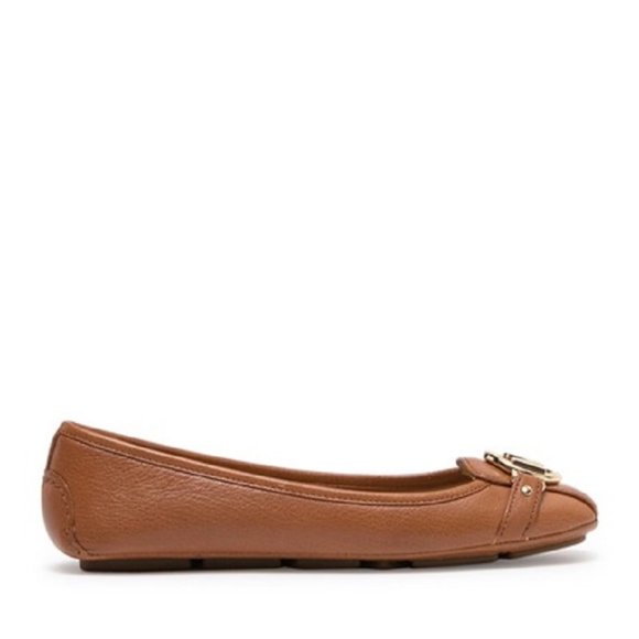 $59 NWT *FINAL PRICE* MICHAEL Michael Kors Fulton Metallic Logo Flat - Picture 6 of 9